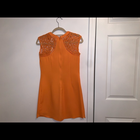 Orange Dress with Lace Detailing - Picture 11 of 11